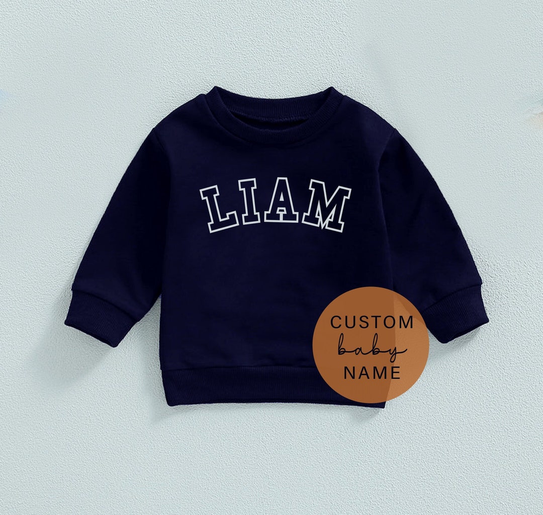 Custom Baby Pullover Sweatshirt Personalized New Baby Announcement
