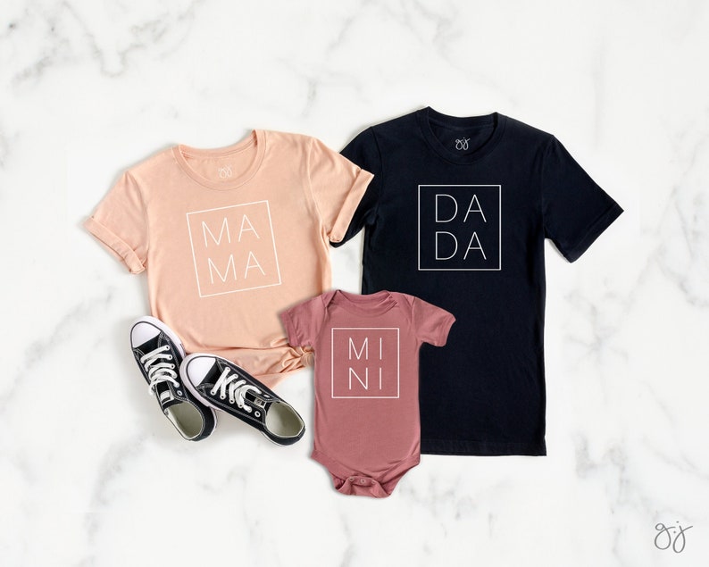Family Matching Outfits, Mama Mini Nana Shirts, Mom Dad Baby Shirts, Fathers Day Shirt , Family Photo Shirts, New Baby Gift 