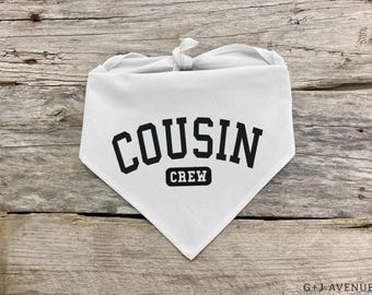Dog Bandana Cousin Crew | Family Dog Matching with Kids | New Cousin Member with Small or Large Dog
