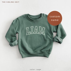 Kids Custom Name Crewneck Sweatshirt | Personalized Family Matching Sweatshirts