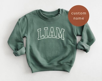Kids Custom Name Crewneck Sweatshirt | Personalized Family Matching Sweatshirts