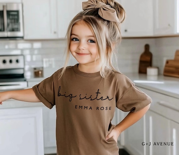 Custom Big Sister T-Shirts or Bodysuit | Custom Big Sister Tee | Sister Brother Matching Baby Hospital Outfits