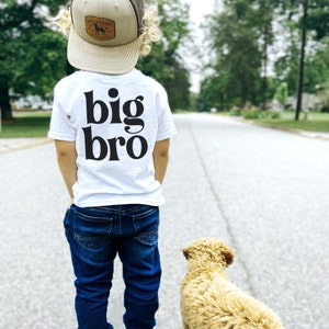Personalized Big Bro with Name Shirts Big Brother Kids Name Tshirt Custom Child's Name Shirt image 7