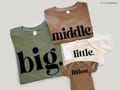 4th Sibling Shirts | Big Middle Little Littlest Bodysuits and Tees | Fourth Baby Announcement | Family Matching Shirts