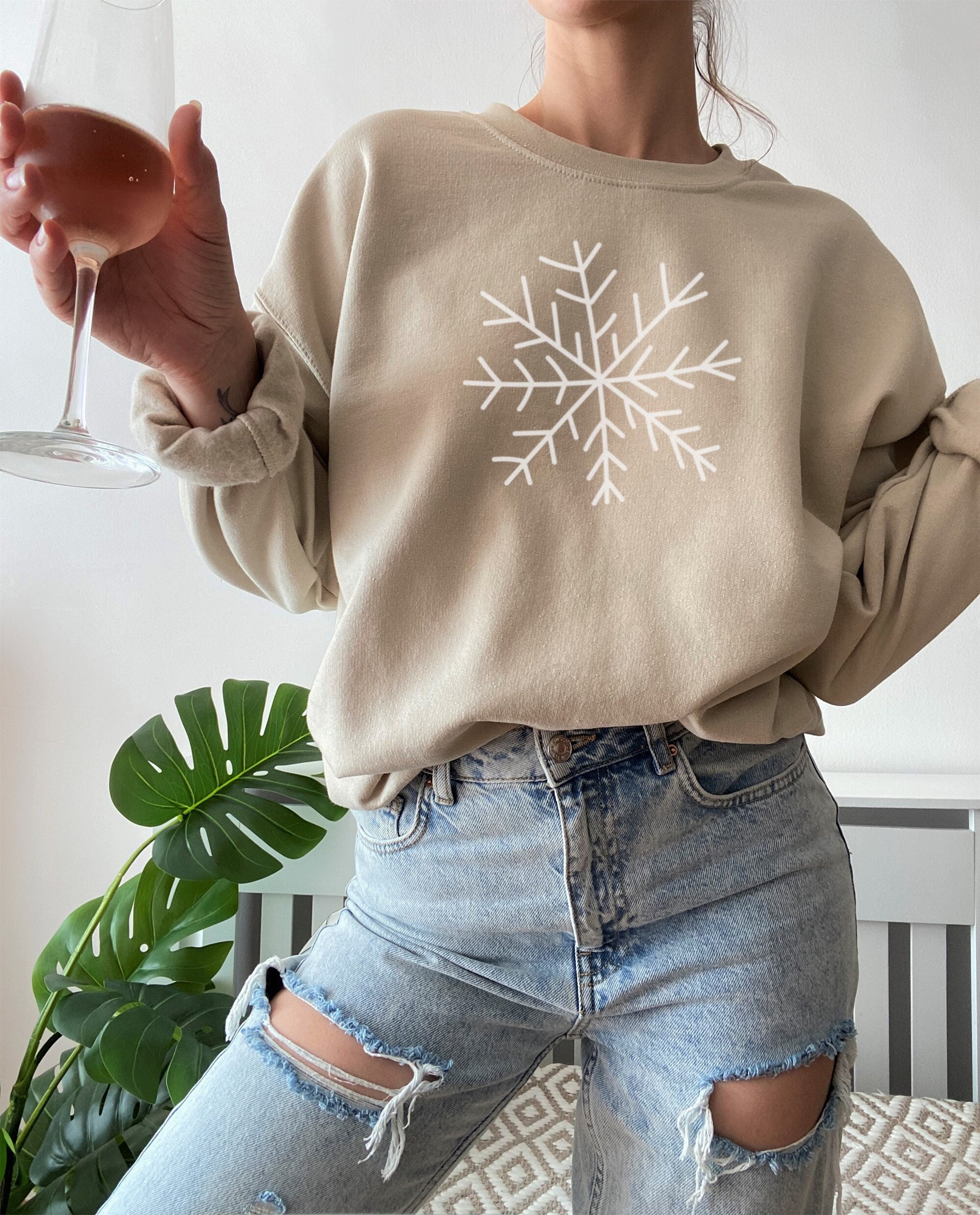 トップス SNOW FLAKE SWEAT SHIRTS Snowflake Pullover Sweater - White | Levi's® US