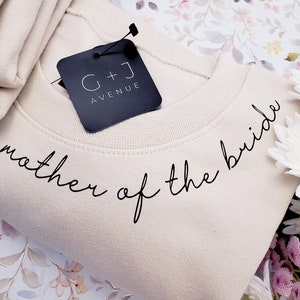 Minimalist Mother of the Bride Sweatshirt - Wedding Day Sweatshirt - Unisex Crewneck - Mother of Bride or Groom Gift from Bride and Groom