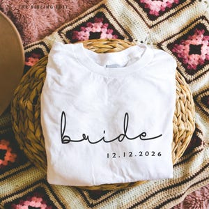 Flower Girl Tshirt, Personalized Flower Girl Gift, Jr Bridesmaid, Cute Toddler Flower Girl Shirt with Name image 8