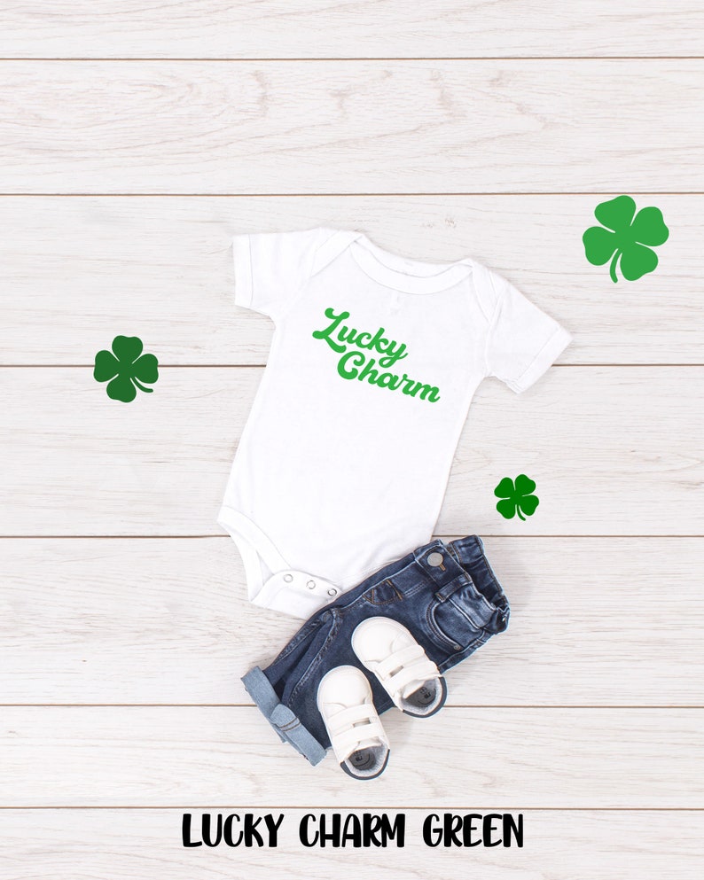 St Patricks Day One Piece or Toddler Tshirt Kids Gender Neutral Bodysuit or Tee Mama/'s Lucky Charm Baby Clothes