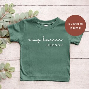 Flower Girl Tshirt, Personalized Flower Girl Gift, Jr Bridesmaid, Cute Toddler Flower Girl Shirt with Name image 11