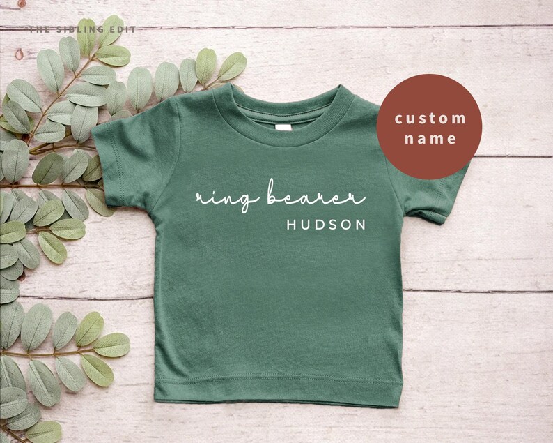 Flower Girl Tshirt, Personalized Flower Girl Gift, Jr Bridesmaid, Cute Toddler Flower Girl Shirt with Name image 11