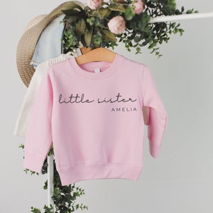 Little Sister Sweatshirt | Custom Little Sister Crewneck | Sister Brother Matching Baby Hospital Outfits