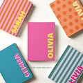 Custom Name Notebook, Birthday Gift for Her, Colorful Personalized Journal, Initials Diary, Gratitude or Company Gift