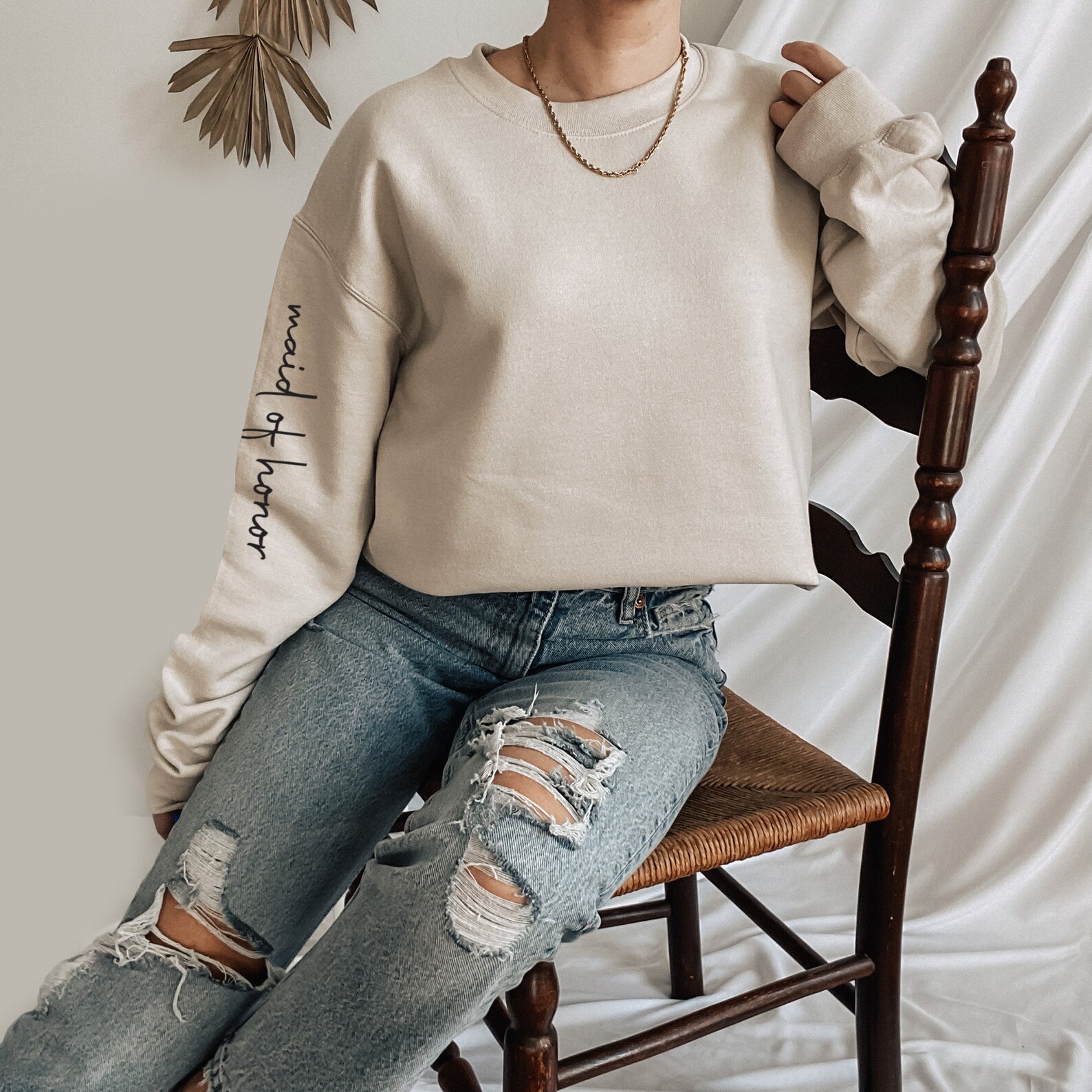 Custom Bridal Party Sweatshirt Maid of Honor Sweatshirt Etsy