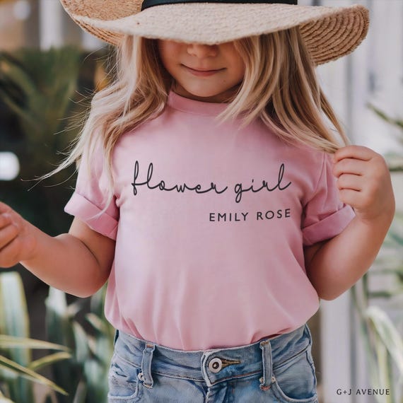 Flower Girl Tshirt, Personalized Flower Girl Gift, Jr