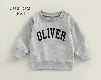 Personalized Baby Pullover Sweatshirt | Custom Baby Brother New Baby Blue Announcement Longsleeve