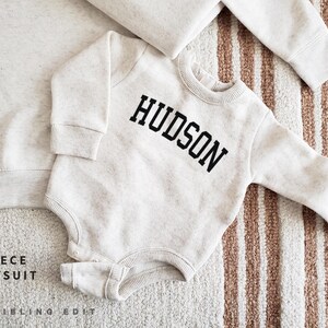 Baby Custom Name Sweatshirt or Fleece Bodysuit | Personalized Infant and Kids Sweaters image 11