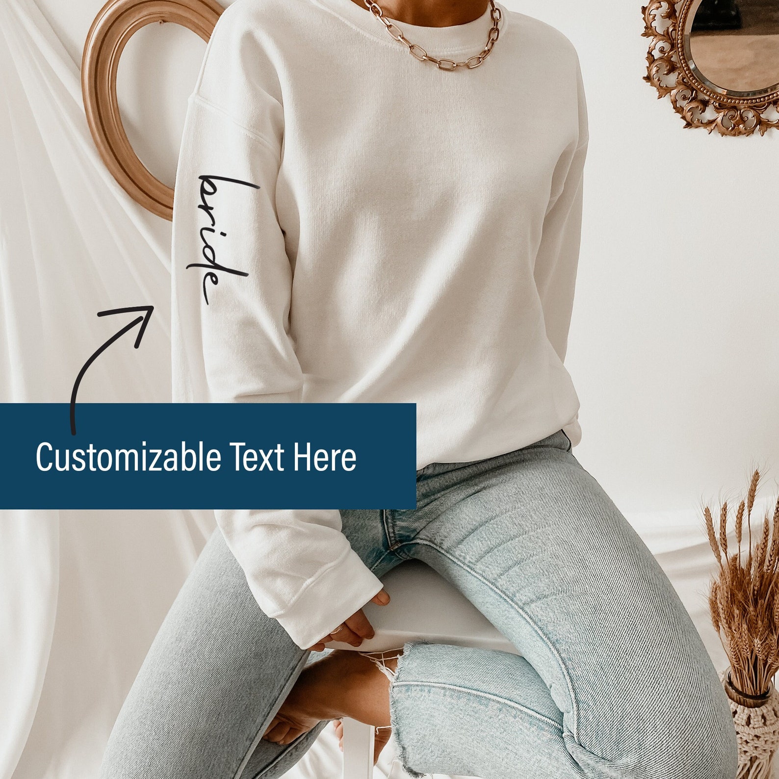 Custom Bridal Party Sweatshirt Maid of Honor Sweatshirt Etsy