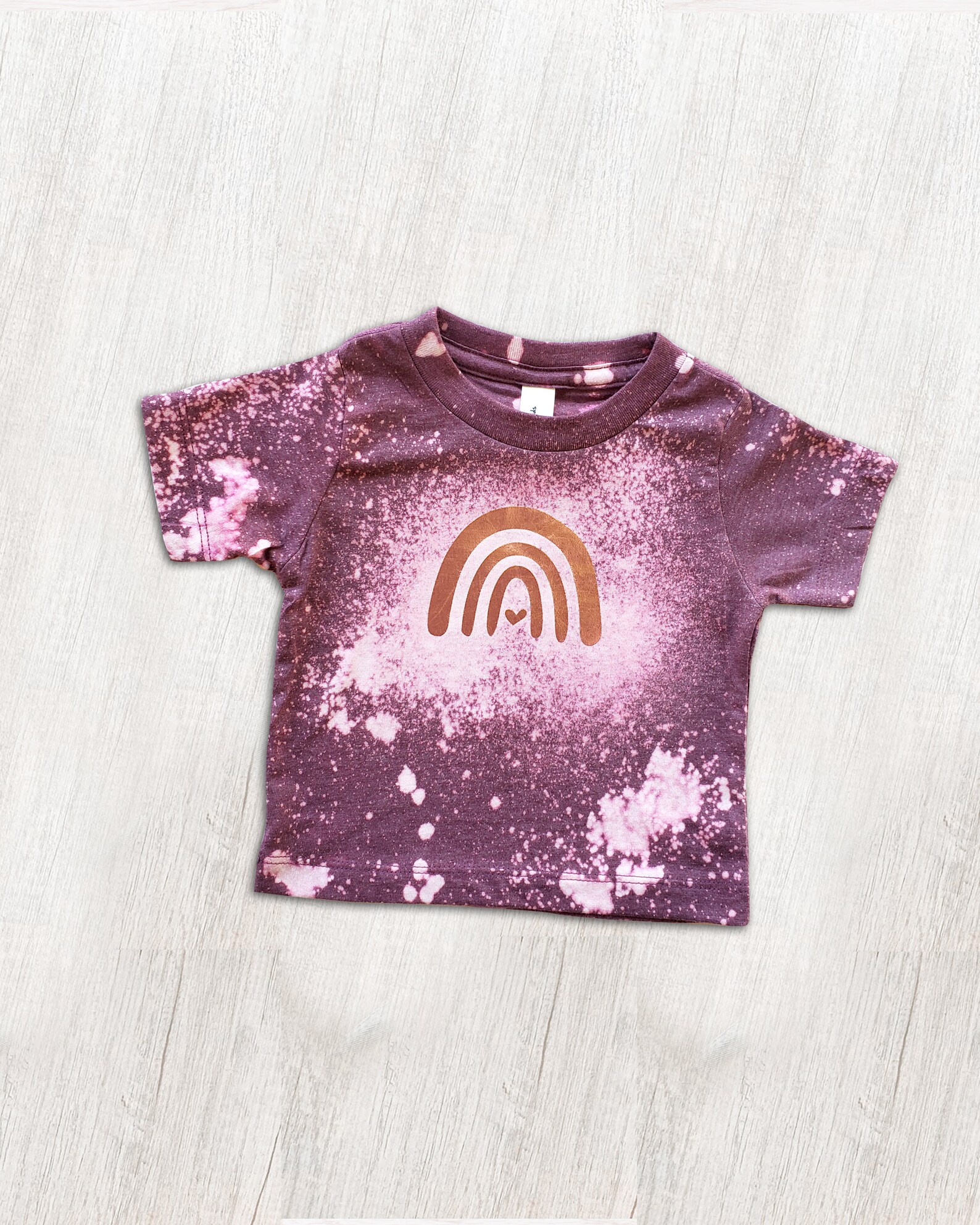 Bleached Rainbow Shirt Bleached Girls Tee Kids Bleached Etsy