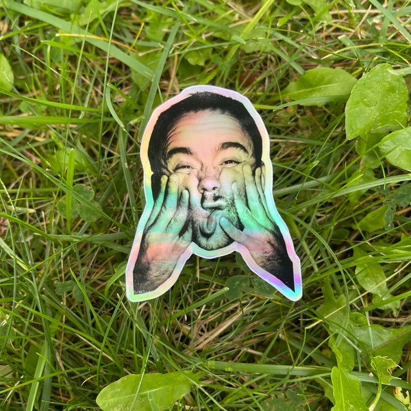 Dave Face Smush - Holographic Dave Matthews Band Sticker - DMB Slap