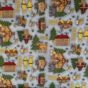 Debbie Mumm Cabin Fever Border OOP vintage fabric 3 yard bundle.