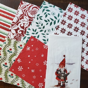 Pacchetto tovaglioli decoupage scandinavo [gnomo, Natale, collage, diari spazzatura, artigianato, materiali misti, effimeri]
