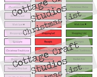 Christmas List Word Sheet [Digital December Daily&#39;s, Digital Christmas Junk Journals, Planners, Christmas, Holiday&#39;s, Digital Ephemera]