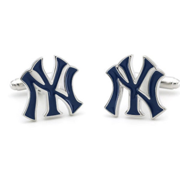 Yankees cufflinks mlb baseball major league baseball men's cufflink professional attire world series champions 27 jeter aaron judge new york