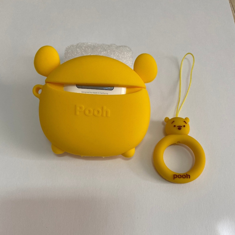 Winnie the Pooh AirPod case disney childrens cartoon teddy bear animation gifts for kids eeyore piglet tigger honey jar headphone case apple image 4