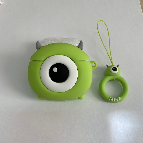 Mike Wazowski silicone airpod case monster inc sullie randall monster cartoon apple boo gifts for kids headphone accessory green cyclops