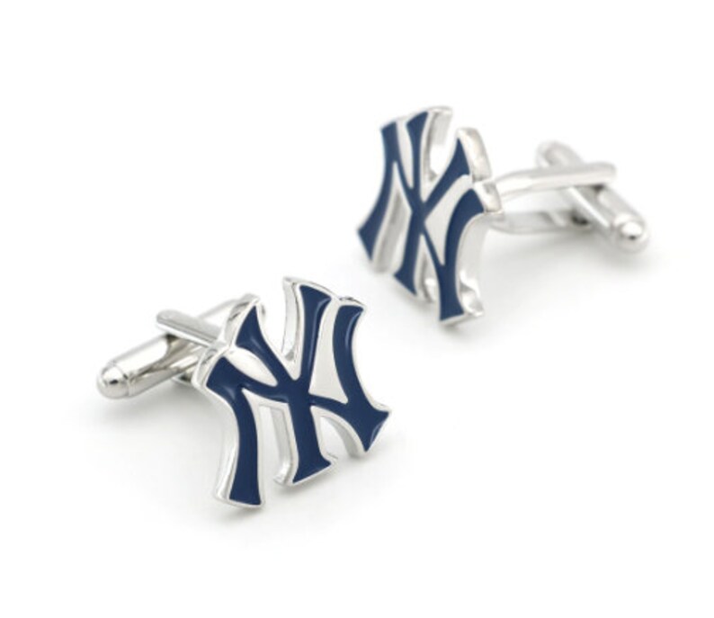 Yankees Cufflinks Mlb Baseball Major League Baseball Men's Etsy