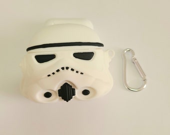 Star wars Stormtrooper silicone airpod Pro case cartoon movie darth vader luke skywalker villian rebel army black headphone accessory gift