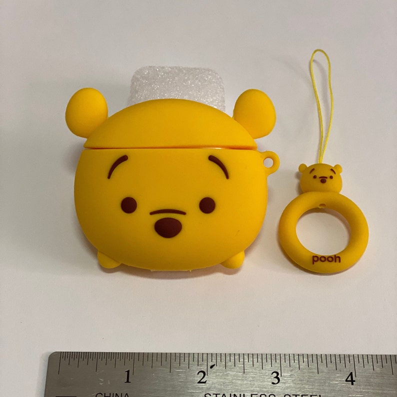 Winnie the Pooh AirPod case disney childrens cartoon teddy bear animation gifts for kids eeyore piglet tigger honey jar headphone case apple image 3