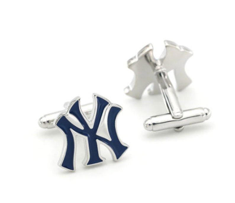 Yankees Cufflinks Mlb Baseball Major League Baseball Men's Etsy