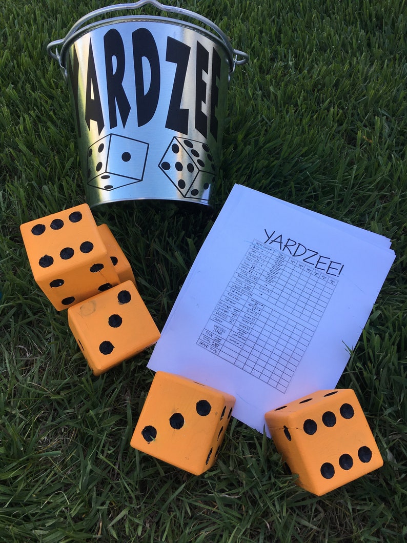 Yardzee Giant Dice Lawn game Jumbo Dice Dice Outdoor Etsy