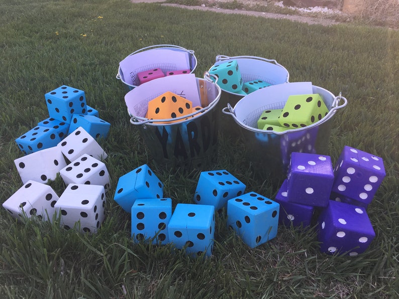 Yardzee Giant Dice Lawn game Jumbo Dice Dice Outdoor Etsy