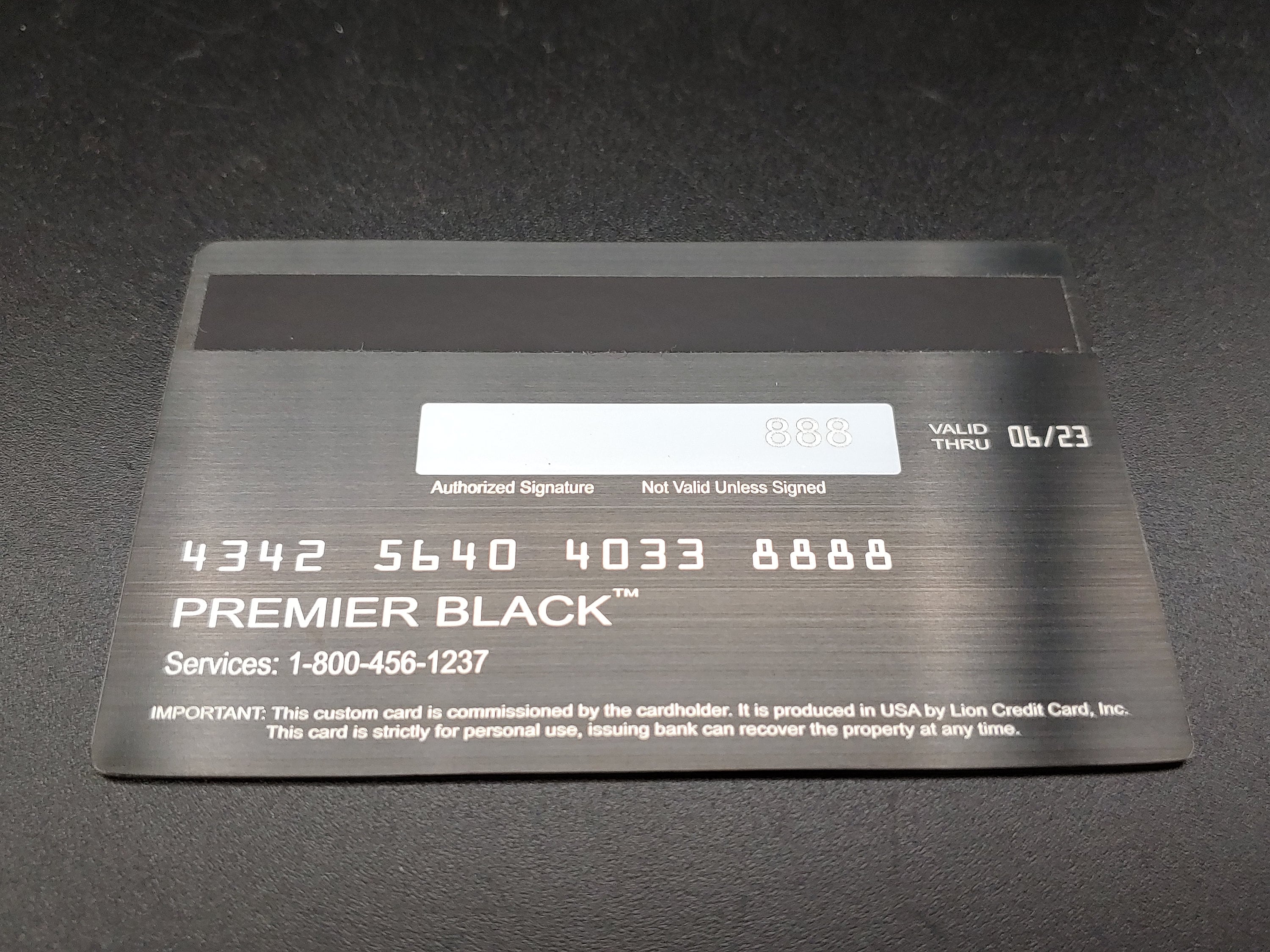 Custom Metal Credit Card Etsy