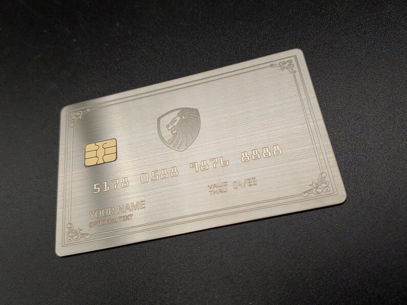 Custom Metal Credit Card Etsy
