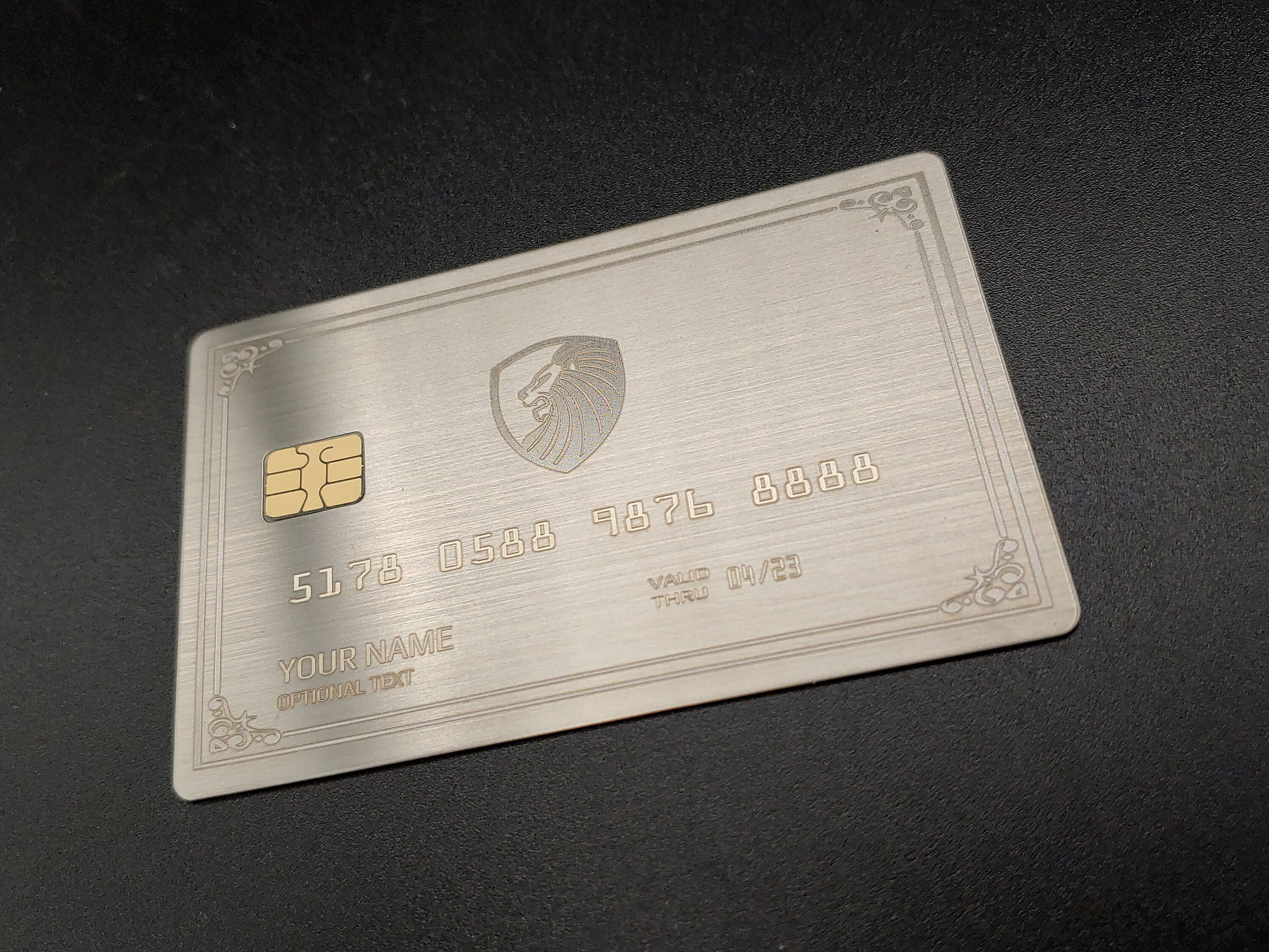 Custom Metal Credit Card Etsy