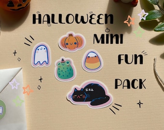 Halloween Mini Fun Pack - autocollants mignons, mini autocollants, papeterie, pack d’autocollants, autocollants fantômes, autocollants d’Halloween, saison effrayante, mignon