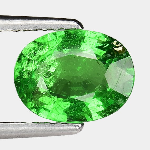 Natural TSAVORITE-1.70carat~Fire Luster Vivid Green Color 8x6mm Garnet Oval Cut Loose Gemstoneswatch video link in descriptiontsavorite