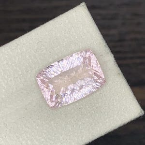 Unheated Natural  Morganite 10.70 Carats  16.75 X11.46mm  | Rectangular  Concave cut |  Pink  loose gemstones/cloud19gemstones