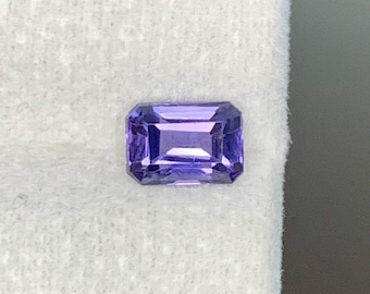 Spinello lilla naturale 0,900 carati 6,4x4,5 mm taglio ottagonale / blu / pietra preziosa sciolta / cloud19gemstones