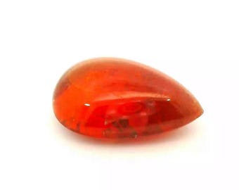 Natural Spessartite  |  4.65 carats   |   12.1x8.4 mm  |  Pear  |  Fanta  | Cabochon  |  loose gemstone. | cloud19gemstones