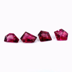 2.30cts - Natural Mogok Red Spinel-4x6x3 mm - Fancy cut-4pcs -red color - loose gemstone/cloud19gemstones
