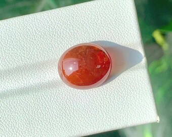 Natural Spessartite | Cabochon 14.90 carats | Fiery Mandarin Orange| 14x12mm  |  Oval   |  loose gemstone |cloud19gemstones