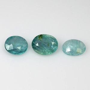Natural Grandidierite 0.80 carats  |  Bluish Green  3pcs Loose Gemstones.