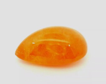 Natural Fanta Spessartite Cabochon  |  11.65 carats  16.2x11 mm  |  Pear |  Cabochon  |  loose gemstone. | cloud19gemstones