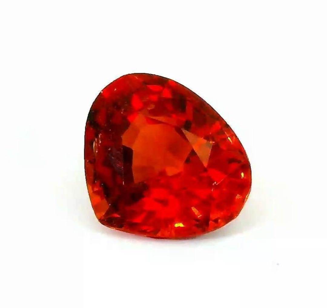 Certificat !! Spessartite Rouge Orange De Namibie : 0,47 Carat ★★ P96