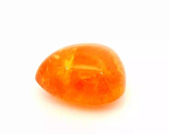 Natural Spessartite 7.35 carats  | 11.5x9.5 mm  |  Pear |  Fanta  | Cabochon  |  loose gemstone. | cloud19gemstones