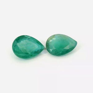 Natural Grandidierite Pair 0.65  carats  |    |  5.8x4.3 mm |  green  | pear cut  | loose gemstones /cloud19gemstones